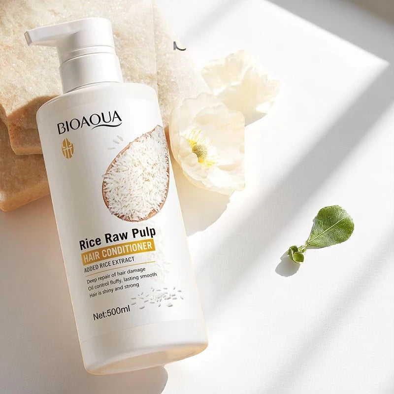 Bioaqua - Rice Raw Pulp - Kondicionér na vlasy 500ml