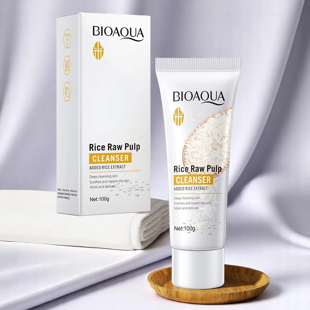 Bioaqua - Rice Raw Pulp Cleanser - Facial Cleanser 100g