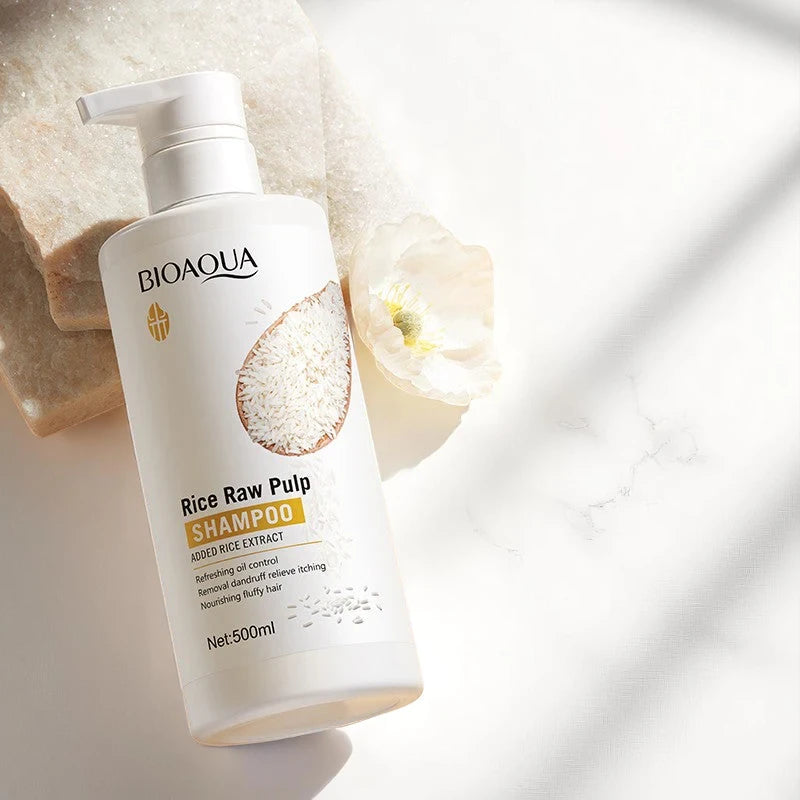 Bioaqua - Rice Raw Pulp Shampoo - Šampon 500 ml