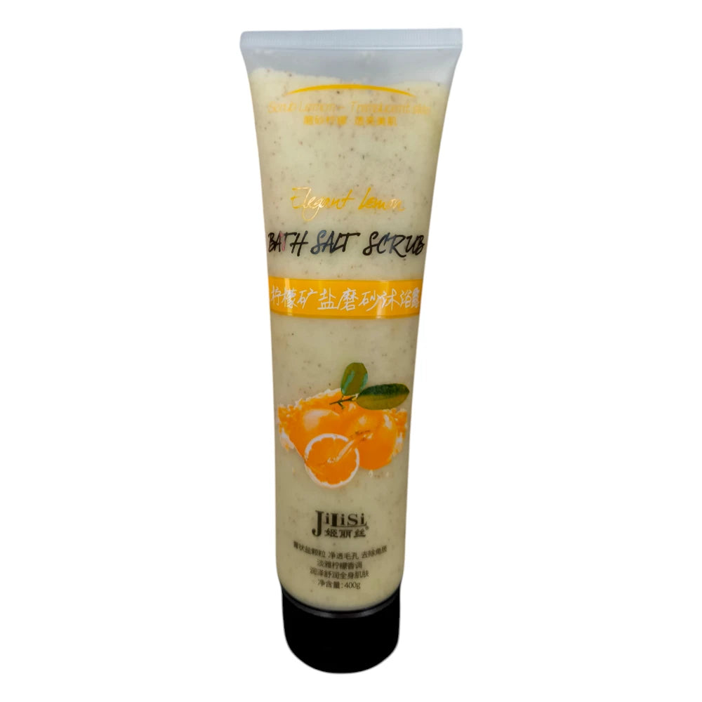 Jilisi - Bath Salt Scrub - Lemon Exfoliating Shower Gel 400g