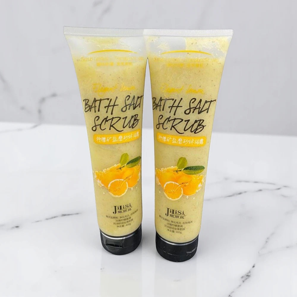 Jilisi - Bath Salt Scrub - Lemon Exfoliating Shower Gel 400g