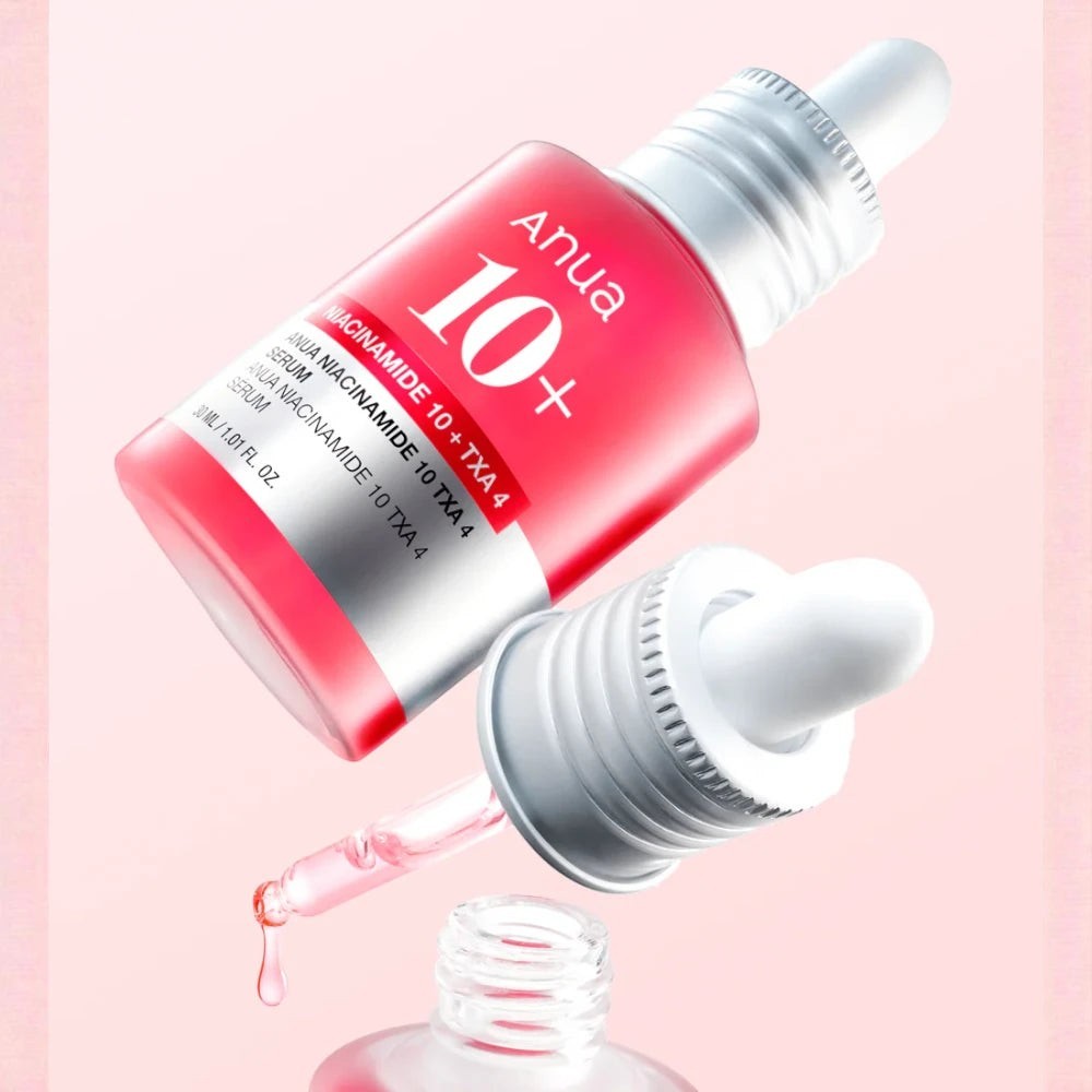 Skin TOGO Anua Niacinamide 10% + TXA 4% brightening serum bottle with dropper, 30ml skincare for dark spots.