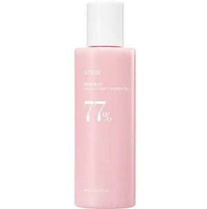 Skin TOGO Anua Peach 77 Niacin Conditioning Milk Toner in a light pink bottle with white cap for brightening skin.