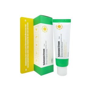 Skin TOGO A'pieu Kalamansi Cream 50ml brightening face cream in a white tube with its green and yellow packaging box.