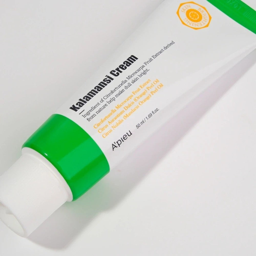 Skin TOGO A'pieu Kalamansi Cream in a white and green tube for brightening and hydrating dull skin.