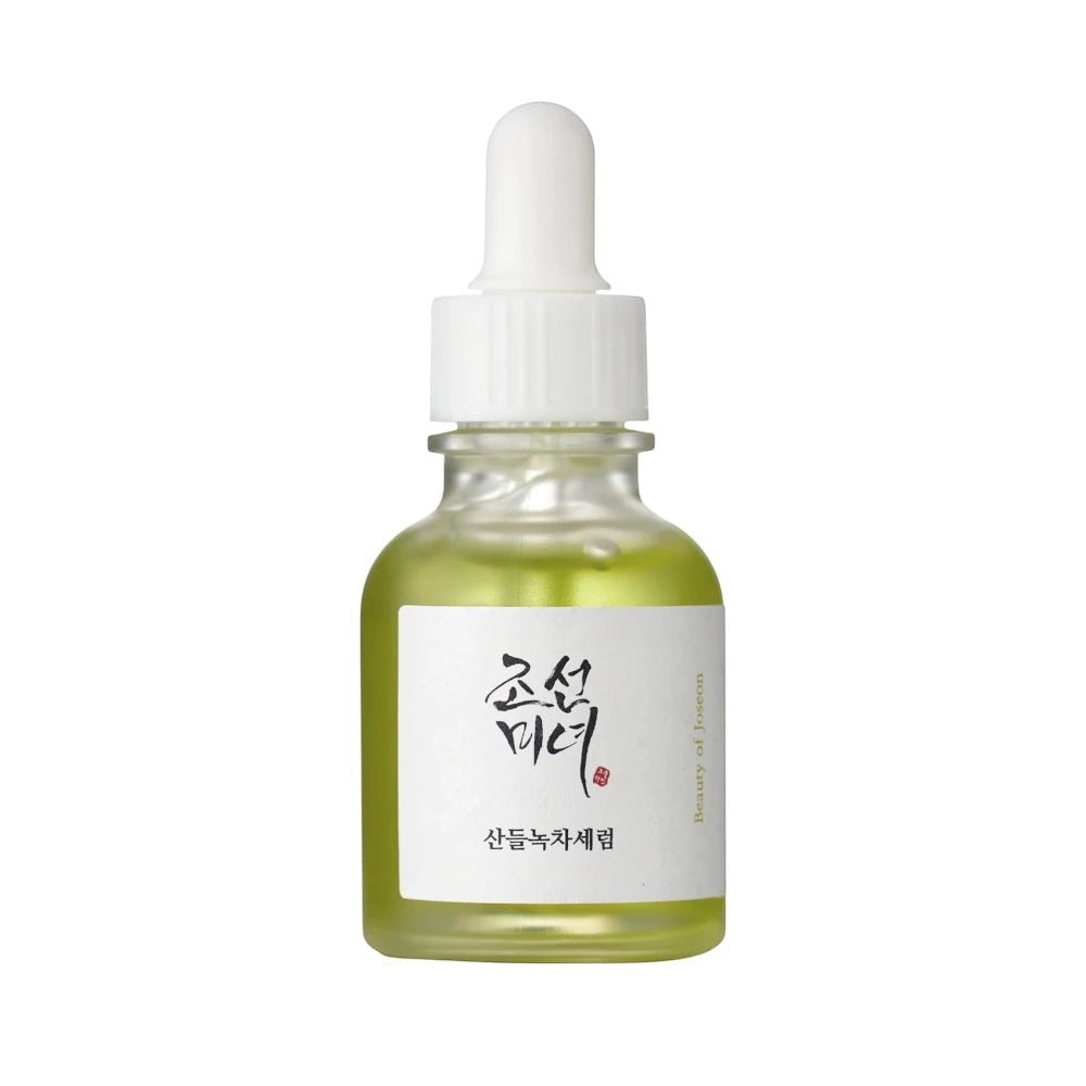 Skin TOGO Beauty of Joseon Calming Serum with green tea and panthenol in a 30ml glass dropper bottle