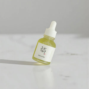 Skin TOGO Beauty of Joseon Calming Serum with green tea and panthenol in a 30ml glass dropper bottle.