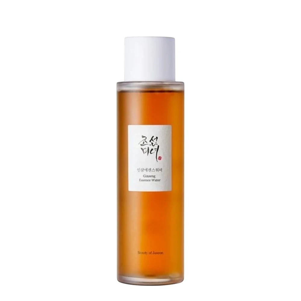 Skin TOGO Beauty of Joseon Ginseng Essence Water in a 150ml clear bottle with amber liquid and white cap.