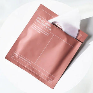 Skin TOGO Biodance Bio-Collagen Real Deep Mask in a metallic rose-gold sachet for intensive skin firming and hydration.