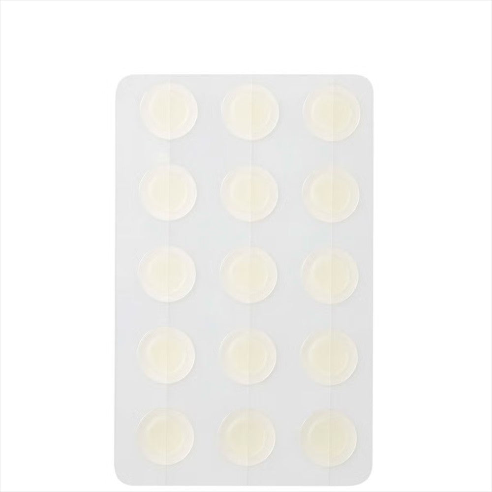 Skin TOGO VT-Cosmetics Cica Vital hydrocolloid acne patches on a clear plastic sheet for spot treatment.