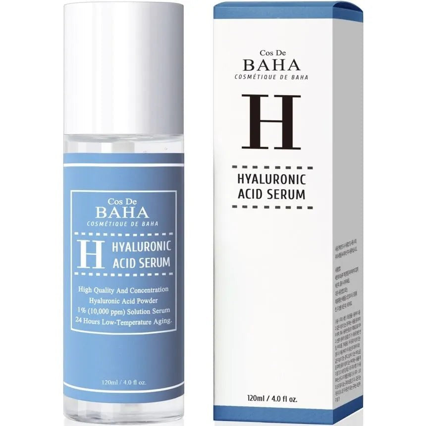 Skin TOGO Cos De BAHA H Hyaluronic Acid Serum bottle and packaging box for deep skin hydration