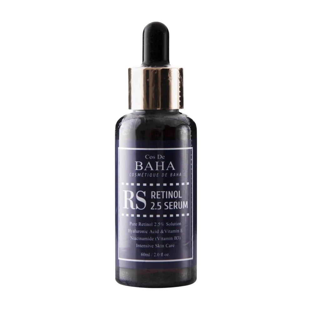 Skin TOGO Cos De BAHA RS Retinol 2.5% jumbo serum bottle with dropper for anti-aging skincare