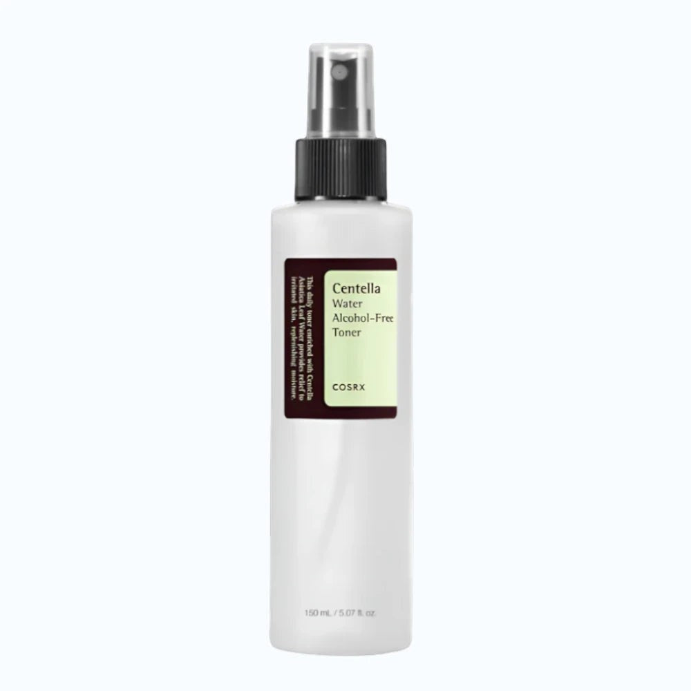 Skin TOGO Cosrx Centella Water Alcohol-Free Toner in a 150ml spray bottle for soothing sensitive skin.