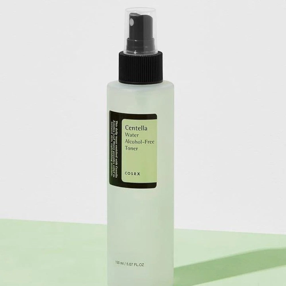 Skin TOGO Cosrx Centella Water Alcohol-Free Toner in a 150ml spray bottle for soothing sensitive skin.