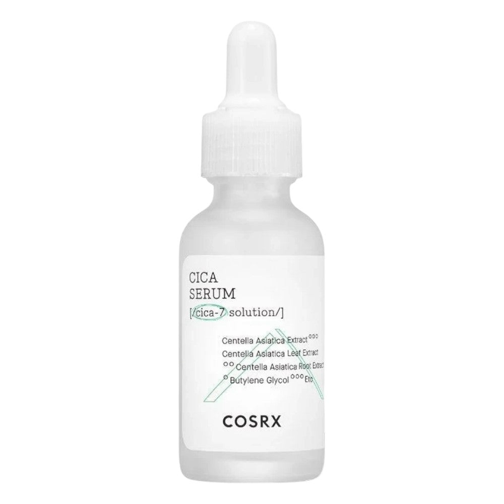 Skin TOGO COSRX Pure Fit Cica Serum in a 30ml dropper bottle for soothing and repairing sensitive, irritated skin.