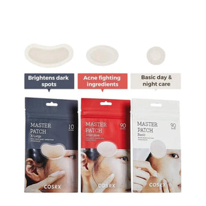 Skin TOGO Cosrx Master Patch Intensive acne treatment stickers with hydrocolloid, salicylic acid, and tea tree oil.