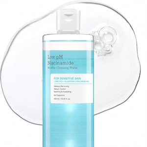 Skin TOGO COSRX Low pH Niacinamide Micellar Cleansing Water in a 400ml bottle for sensitive skin.