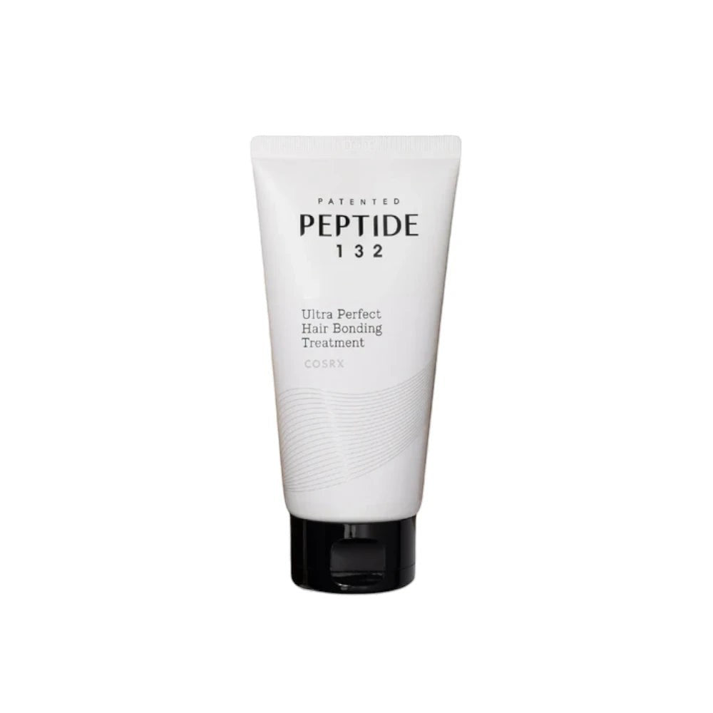 Skin TOGO COSRX Peptide-132 Ultra Perfect Hair Bonding Treatment in a white 120ml squeeze tube for damaged hair.