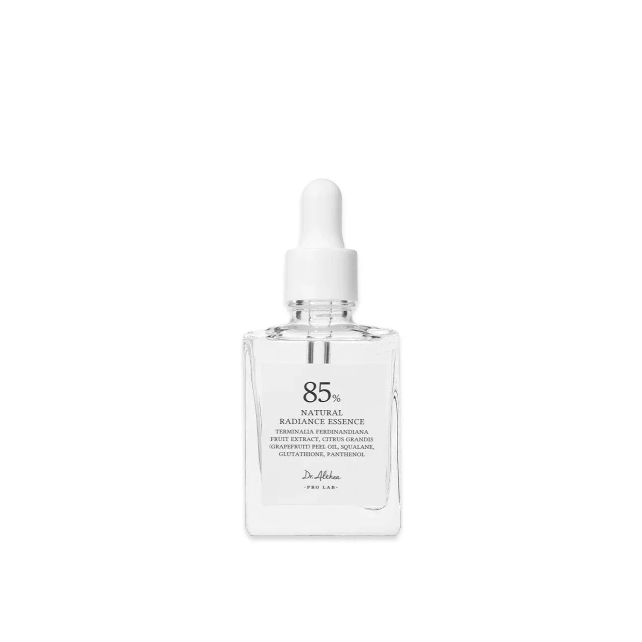 Skin TOGO Dr. Althea Natural Radiance Essence 30ml brightening serum in a clear glass dropper bottle.