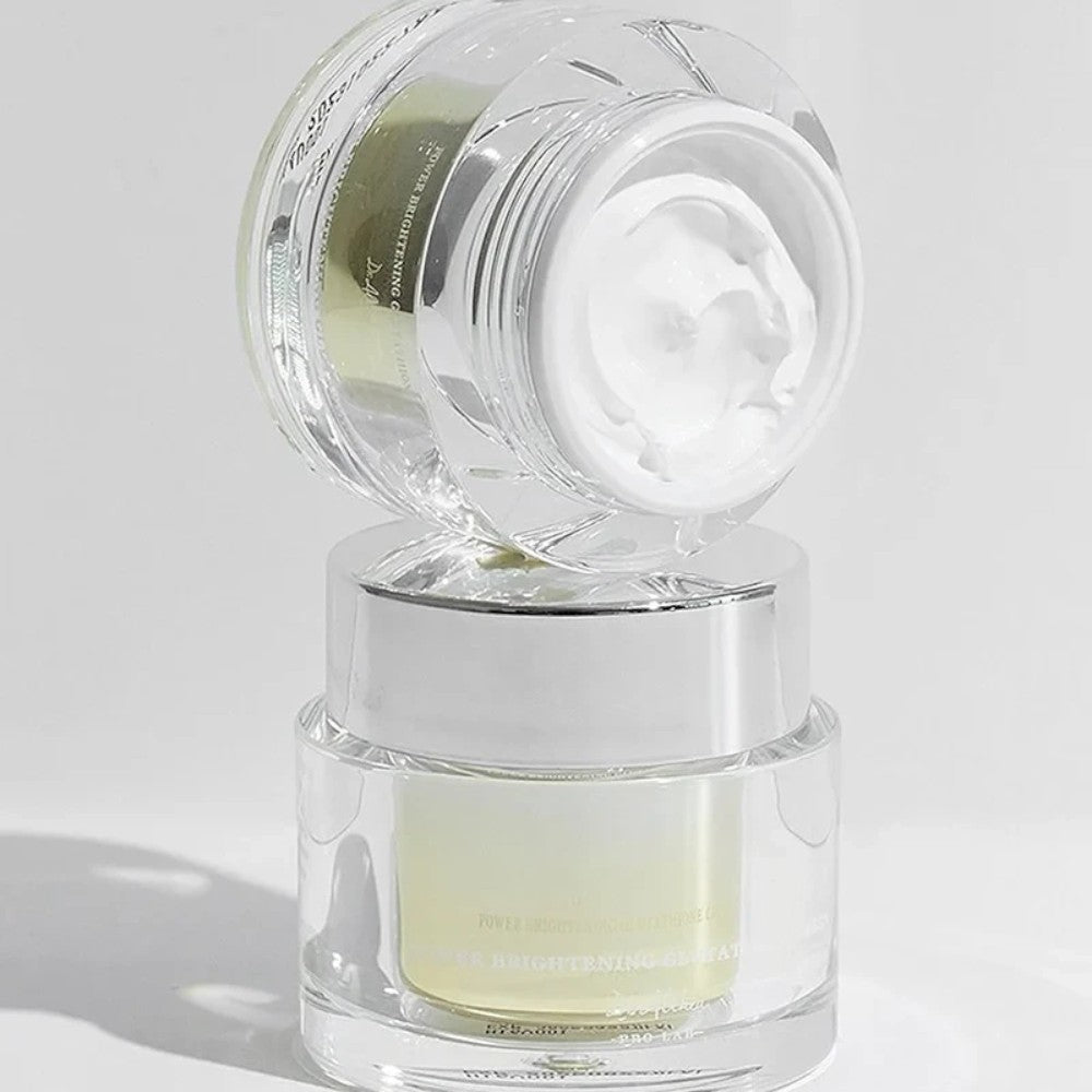 Skin TOGO Dr.Althea Niathione Cream in stacked glass jars showing white brightening face cream texture