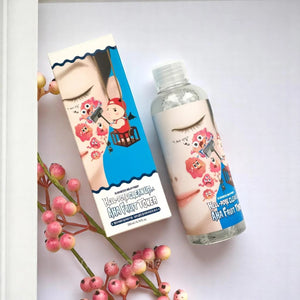 Skin TOGO Elizavecca Milky Piggy Hell-Pore Clean Up AHA Fruit Toner bottle and box with cute cartoon character design
