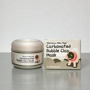 Skin TOGO Elizavecca Milky Piggy Carbonated Bubble Clay Mask jar and box packaging for deep pore cleansing