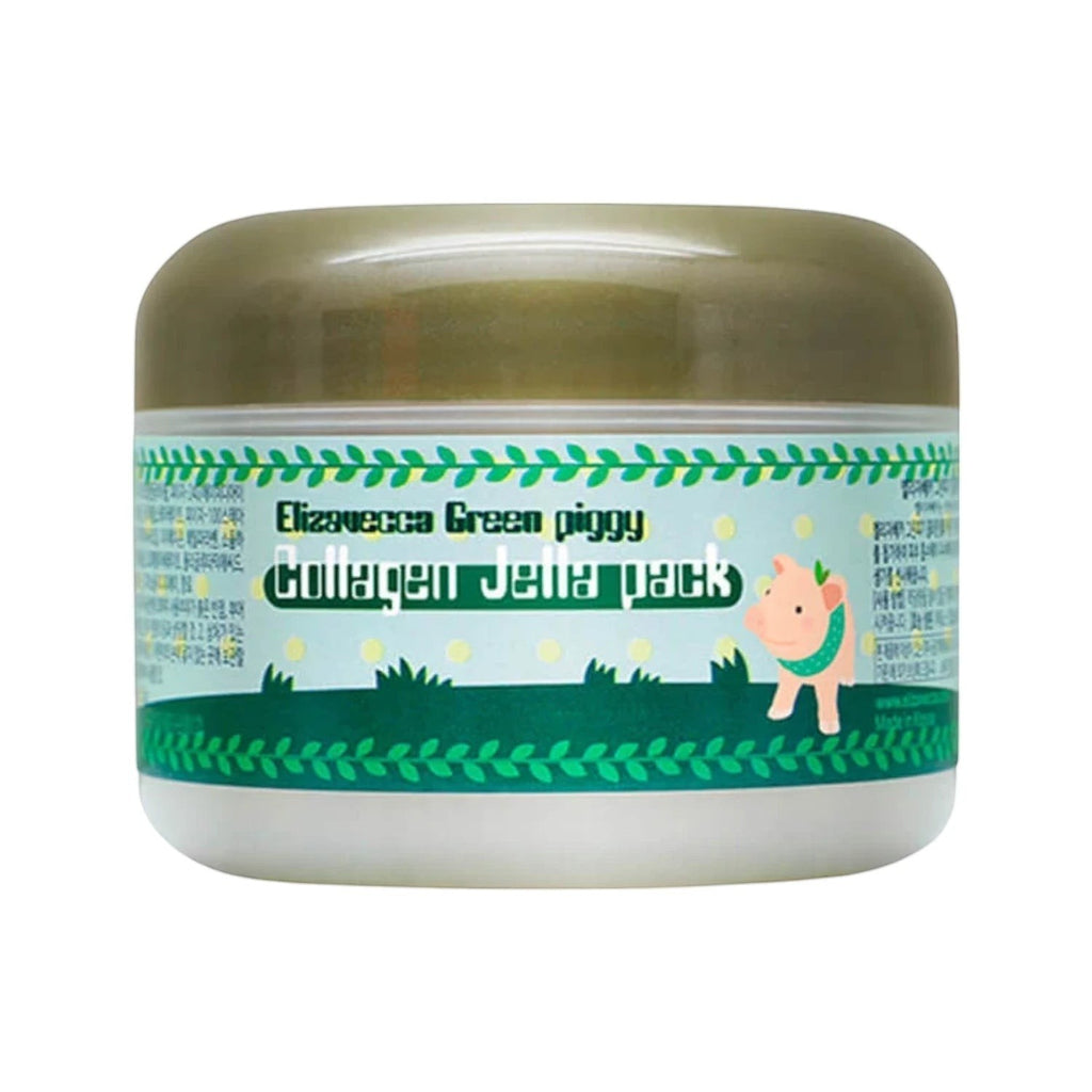 Skin TOGO Elizavecca Green Piggy Collagen Jella Pack 100g jar with a cute pig illustration on the label