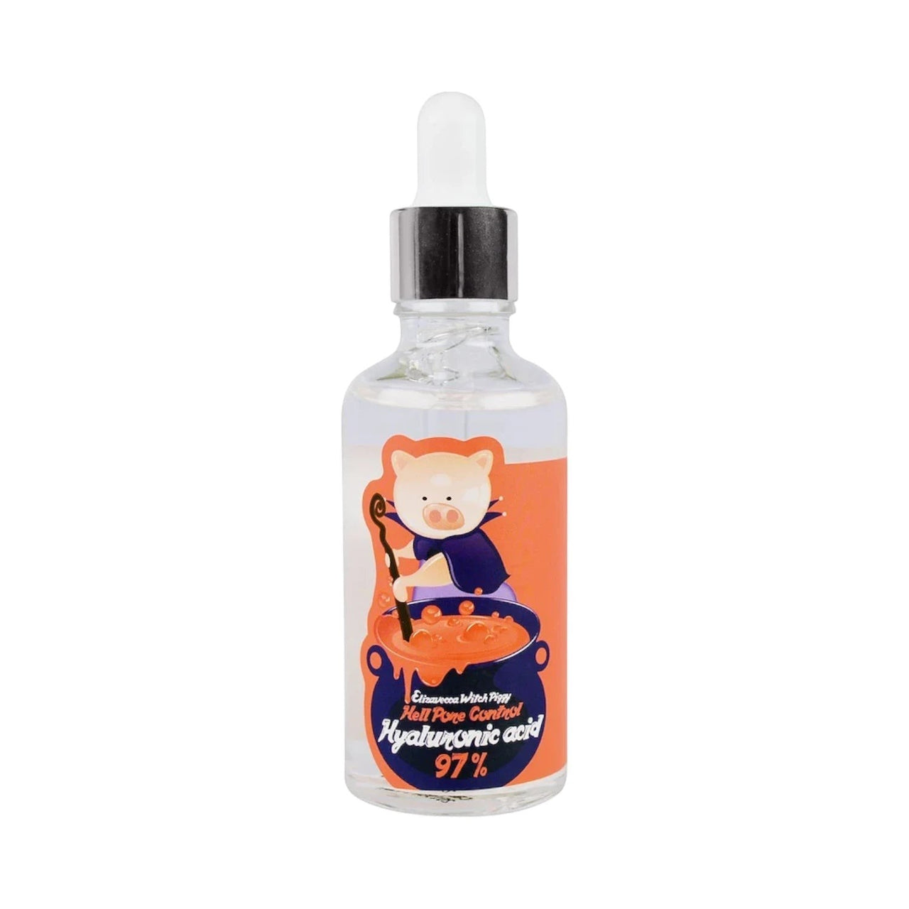 Skin TOGO Elizavecca Witch Piggy Hell Pore Control serum in a clear glass dropper bottle with a cute pig illustration.
