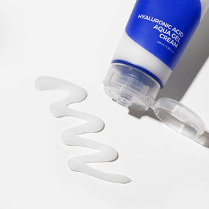 Skin TOGO Isntree Hyaluronic Acid Aqua Gel Cream with a lightweight, translucent gel texture on a white background.
