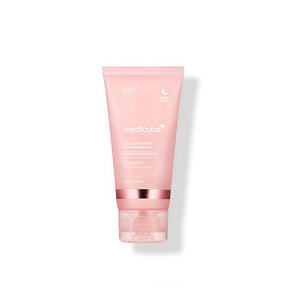 Skin TOGO Medicube Collagen Night Wrapping Mask in a pink 75ml tube for overnight skin firming and hydration.