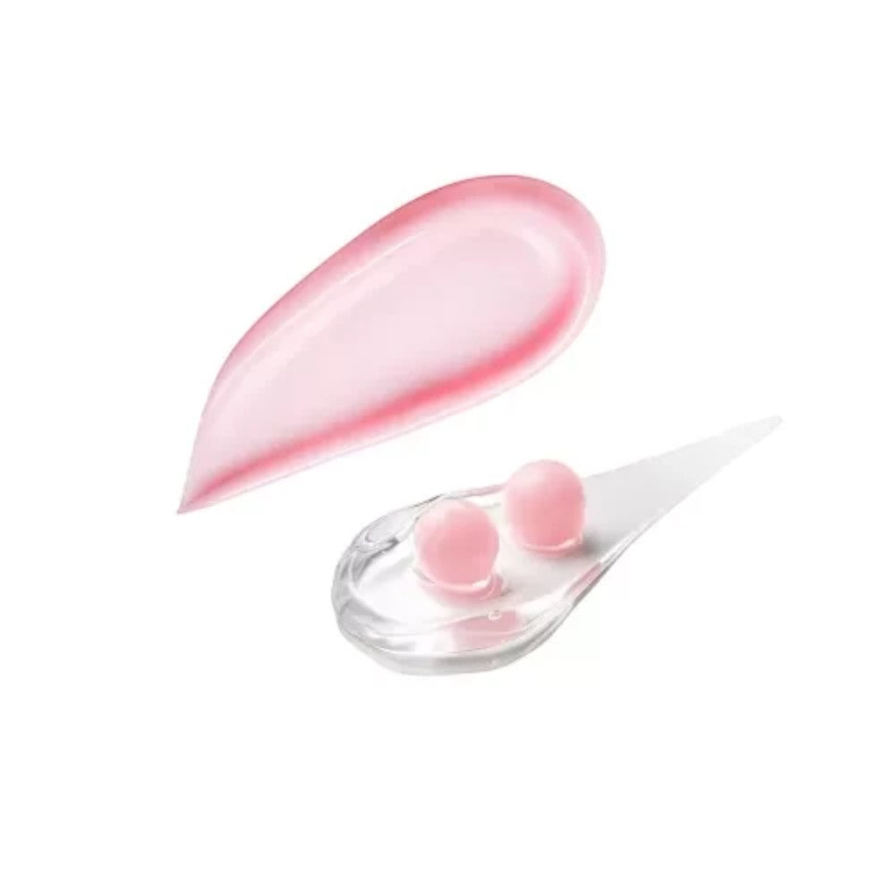 Skin TOGO Medicube PDRN Pink Collagen Capsule Cream texture showing pink gel and dissolving collagen capsules