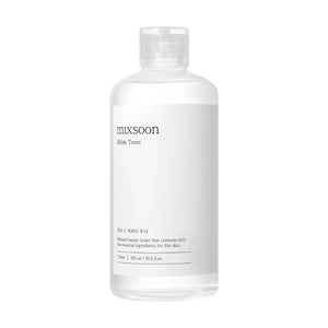 Skin TOGO Mixsoon Bifida Toner in a 300ml clear plastic bottle with minimalist white label for skin barrier repair.