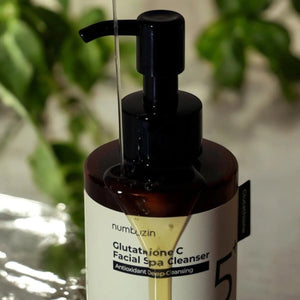 Skin TOGO Numbuzin No.5+ Glutathione Vitamin Facial Spa Cleanser bottle with pump dispensing clear cleansing gel