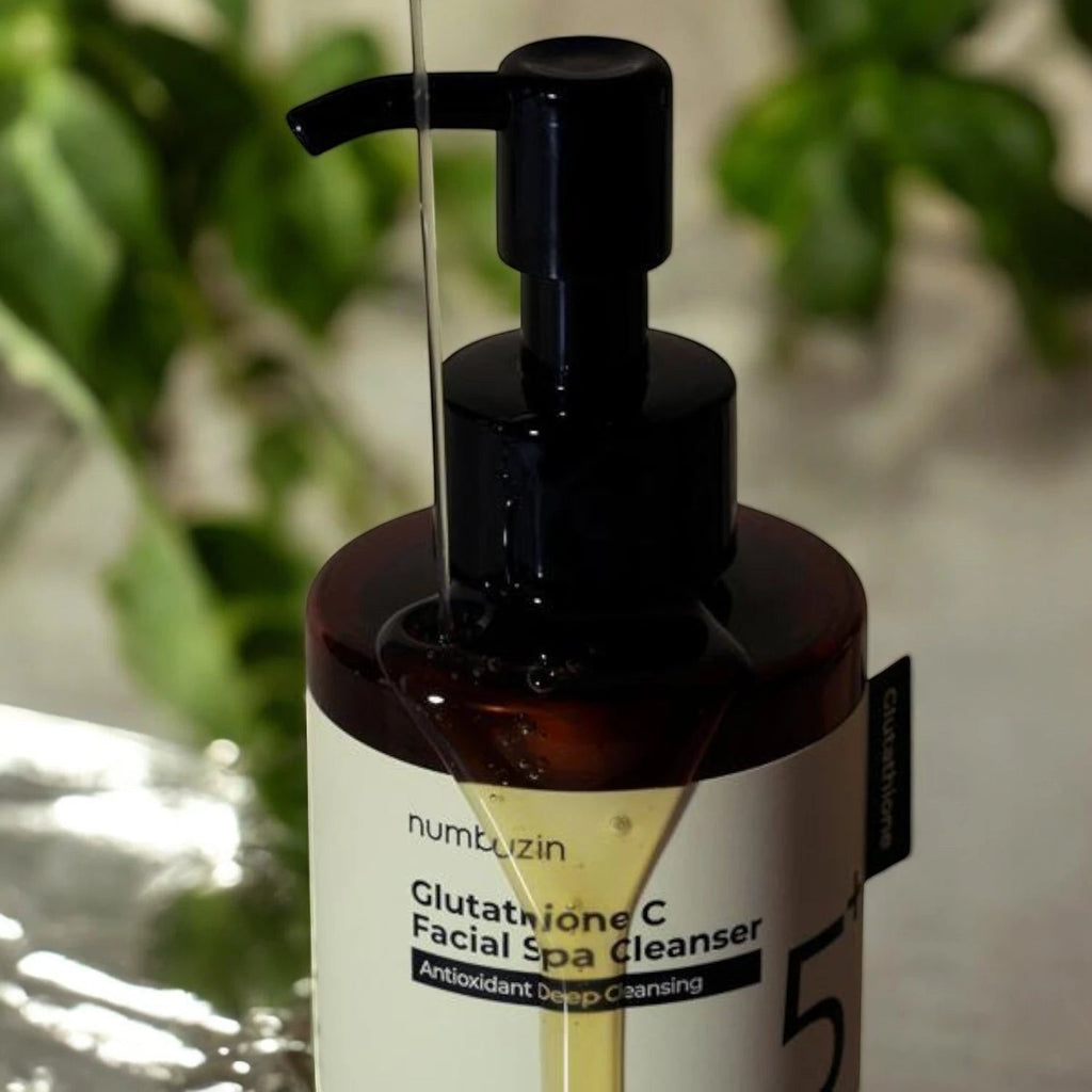 Skin TOGO Numbuzin No.5+ Glutathione Vitamin Facial Spa Cleanser bottle with pump dispensing clear cleansing gel