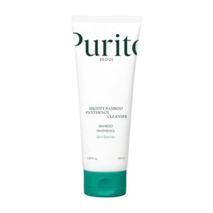 Skin TOGO Purito Mighty Bamboo Panthenol Cleanser in a white tube with a teal cap for gentle facial cleansing.