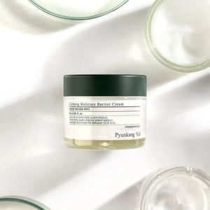 Skin TOGO Pyunkang Yul Calming Moisture Barrier Cream in a 50ml jar with a dark green lid on a white background.