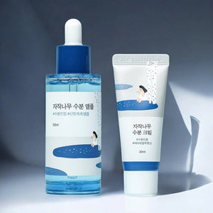 Skin TOGO Round Lab Birch Juice moisturizing ampoule and cream set for deep hydration and skin care