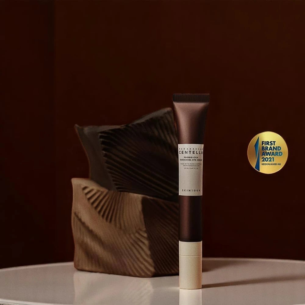 Skin TOGO SKIN1004 Madagascar Centella Probio-Cica Bakuchiol Eye Cream tube with 2021 First Brand Award seal