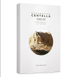 Skin TOGO SKIN1004 Madagascar Centella Watergel Sheet Ampoule Mask in white packaging with a mountain landscape cutout.