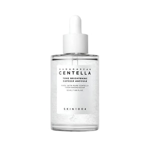 Skin TOGO SKIN1004 Centella Tone Capsule Ampoule in a clear 50ml glass dropper bottle for brightening uneven skin tone.