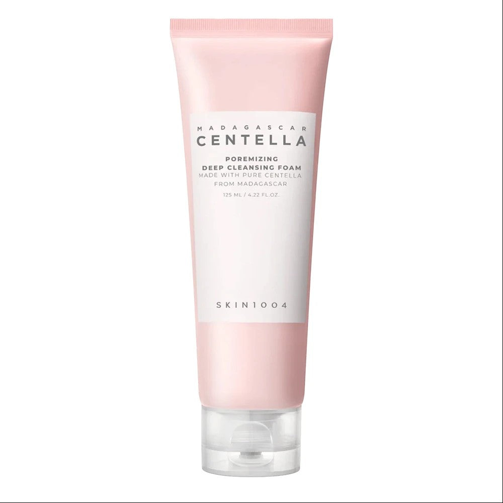 Skin TOGO SKIN1004 Madagascar Centella Poremizing Deep Cleansing Foam in a light pink 125ml squeeze tube.