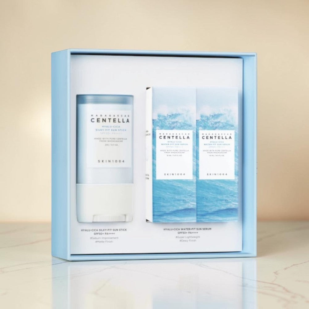 Skin TOGO SKIN1004 Madagascar Centella Hyalu-cica Sunsational Kit with sun stick and two water-fit sun serum tubes