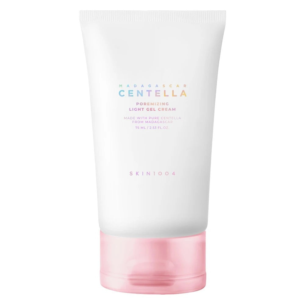 Skin TOGO SKIN1004 Poremizing Light Gel Cream in a white tube with a light pink cap for pore refining and hydration.