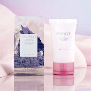 Skin TOGO SKIN1004 Poremizing Light Gel Cream tube and box featuring a mountain illustration for pore refinement.