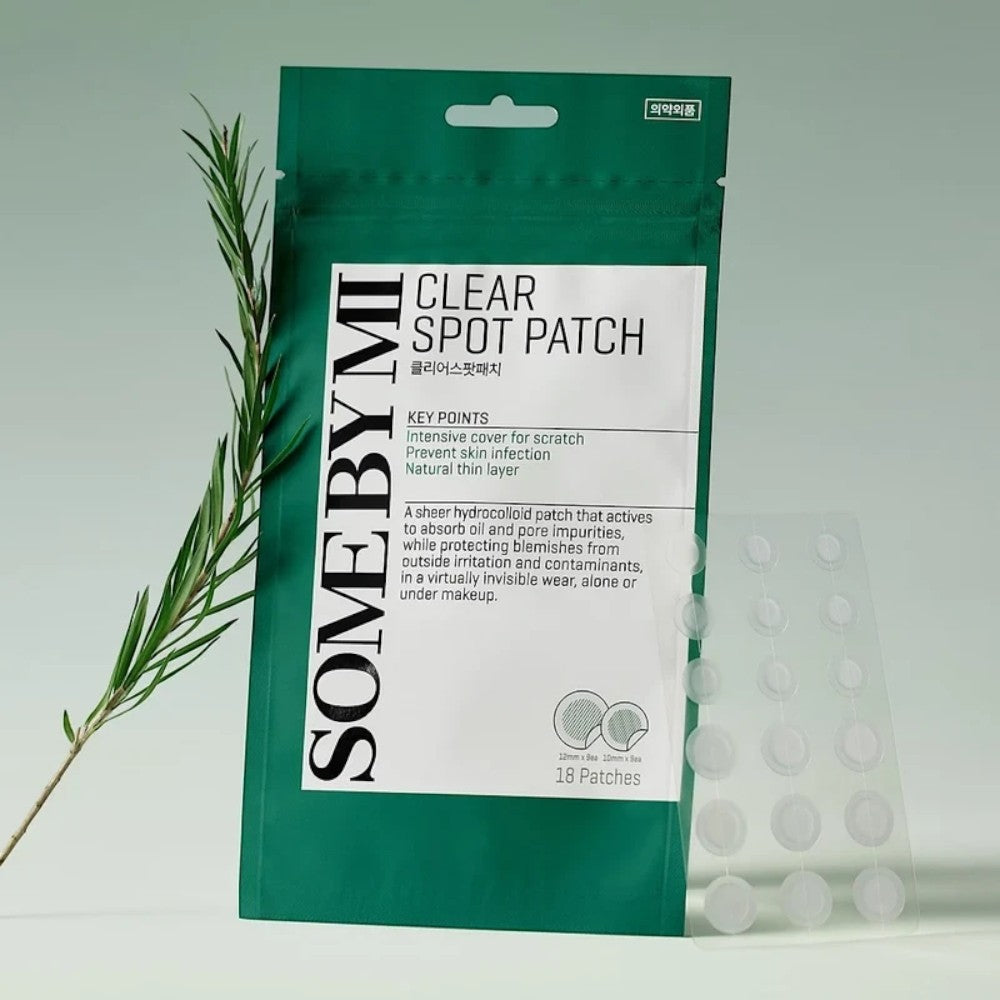 Skin TOGO Some By Mi Miracle Clear Spot Patch hydrocolloid acne treatment stickers in green packaging with rosemary