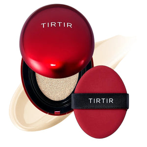 Skin TOGO TIRTIR Mask Fit Red Cushion foundation in shade 13W with a red compact case and matching applicator puff.