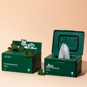 Skin TOGO VT CICA Daily Soothing Mask set in green packaging with 30 sheet masks for sensitive skin hydration