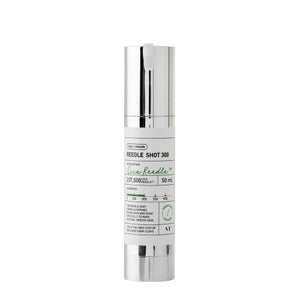 Skin TOGO VT Cosmetics Reedle Shot 300 microneedle absorption-boosting essence in a 50ml silver pump bottle.