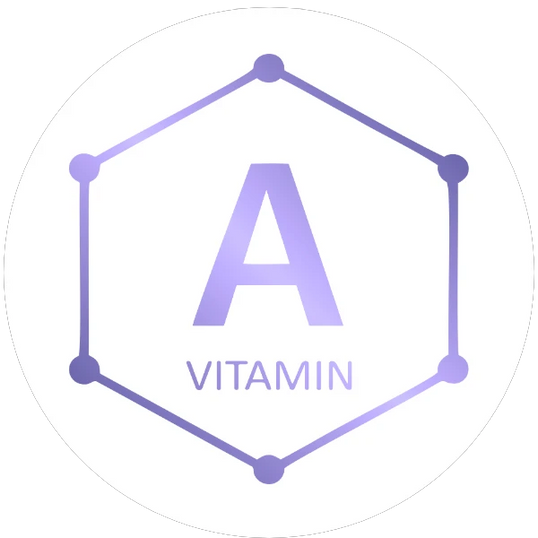 Vitamin A symbol with a pentagon outline on a white background